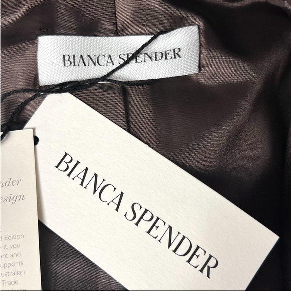 NWT BIANCA SPENDER Tie Waist Lightweight Wool Deadstock Long Duster Overcoat L - Picture 6 of 8